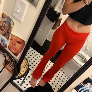 S59 red flared leggings